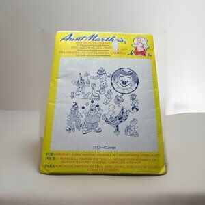Vintage Aunt Martha’s #3773 Clowns Hot Iron Embroidery Transfer Pattern Sealed